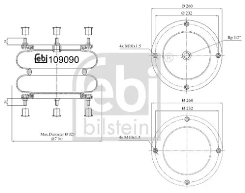 Febi Air Bag Suspension Spring
