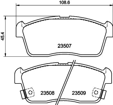 1x  MINTEX Brake Pad Set