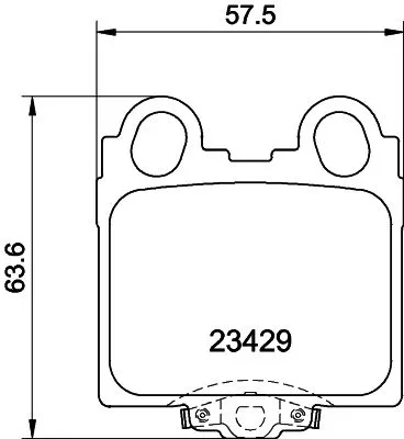 1x MINTEX MDB2008 Brake Pad Set