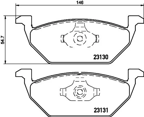 1x  MINTEX Brake Pad Set