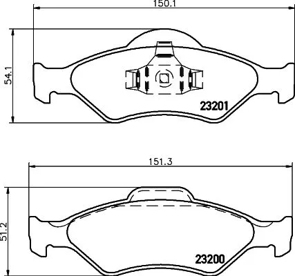 1x MINTEX MDB2059 Brake Pad Set