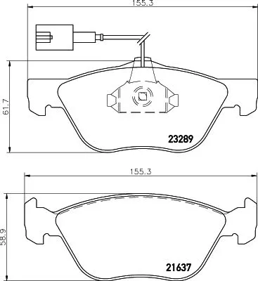 1x  MINTEX Brake Pad Set