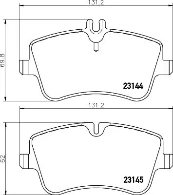 MINTEX MINTEX MDB2070 1x MINTEX MDB2070 Brake Pad Set 