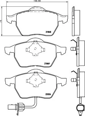 MINTEX MINTEX MDB2102 1x MINTEX MDB2102 Brake Pad Set 