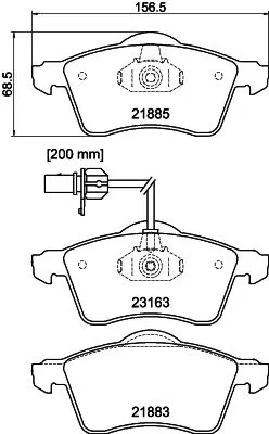 1x MINTEX MDB2104 Brake Pad Set