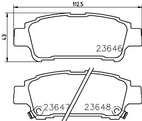 MINTEX MINTEX MDB2115 1x MINTEX MDB2115 Brake Pad Set 