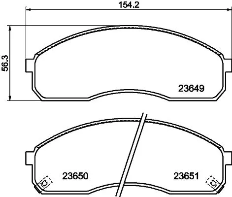 1x  MINTEX Brake Pad Set