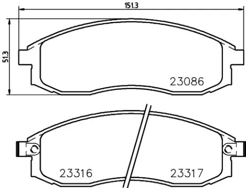 1x MINTEX MDB2122 Brake Pad Set