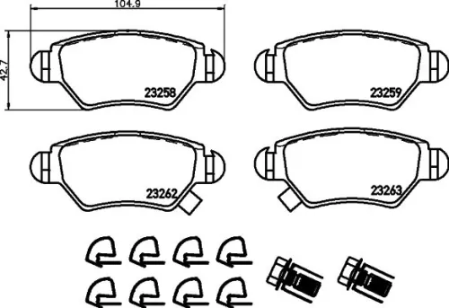 MINTEX MINTEX MDB2130 1x MINTEX MDB2130 Brake Pad Set 