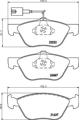 1x  MINTEX Brake Pad Set