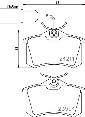 1x MINTEX MDB2147 Brake Pad Set