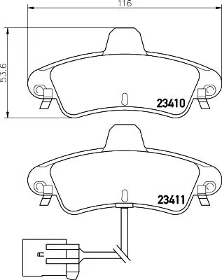 1x MINTEX MDB2149 Brake Pad Set