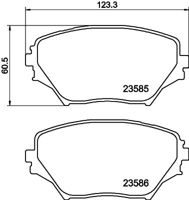 1x MINTEX MDB2155 Brake Pad Set
