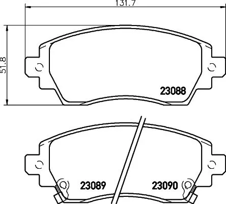 MINTEX MINTEX MDB2173 1x MINTEX MDB2173 Brake Pad Set 