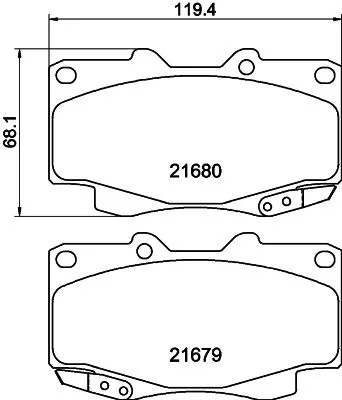 MINTEX MINTEX MDB2203 1x MINTEX MDB2203 Brake Pad Set 