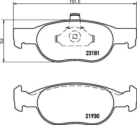 MINTEX MINTEX MDB2206 1x MINTEX MDB2206 Brake Pad Set 