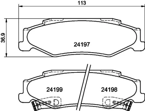 MINTEX MINTEX MDB2214 1x MINTEX MDB2214 Brake Pad Set 