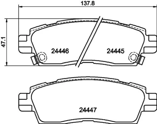 1x MINTEX MDB2219 Brake Pad Set