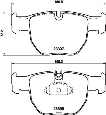 1x MINTEX MDB2227 Brake Pad Set
