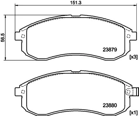 1x MINTEX MDB2252 Brake Pad Set