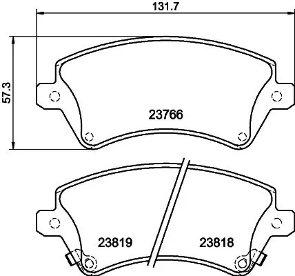 MINTEX MINTEX MDB2257 1x MINTEX MDB2257 Brake Pad Set 