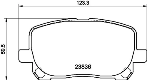 1x MINTEX MDB2266 Brake Pad Set