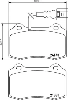 1x MINTEX MDB2271 Brake Pad Set