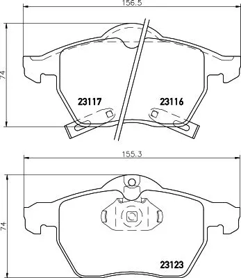 MINTEX MINTEX MDB2317 1x MINTEX MDB2317 Brake Pad Set 