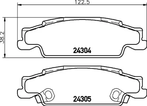 MINTEX MINTEX MDB2324 1x MINTEX MDB2324 Brake Pad Set 