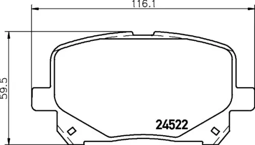 1x  MINTEX Brake Pad Set