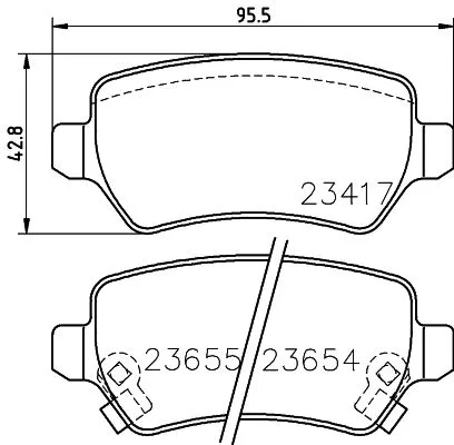 1x MINTEX MDB2357 Brake Pad Set