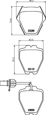 MINTEX MINTEX MDB2358 1x MINTEX MDB2358 Brake Pad Set 