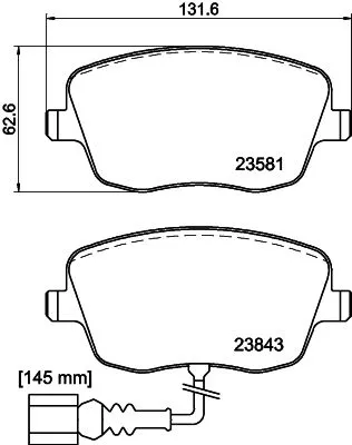 1x  MINTEX Brake Pad Set
