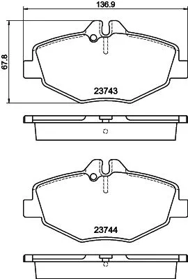 MINTEX MINTEX MDB2539 1x MINTEX MDB2539 Brake Pad Set 