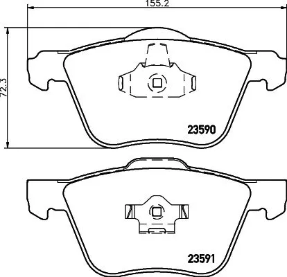 1x MINTEX MDB2543 Brake Pad Set