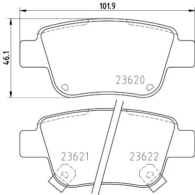 MINTEX MINTEX (MDB2546) 1x  MINTEX Brake Pad Set 