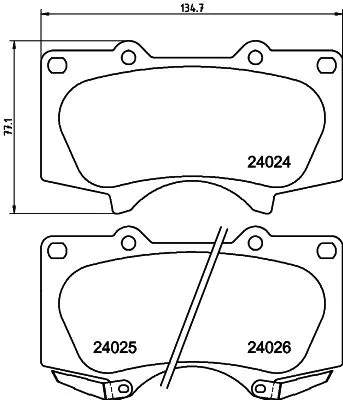 MINTEX MINTEX MDB2553 1x MINTEX MDB2553 Brake Pad Set 