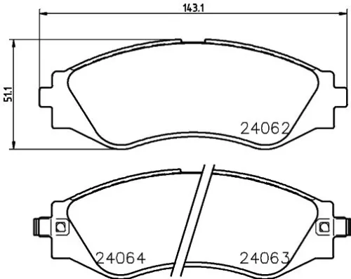 1x MINTEX MDB2563 Brake Pad Set