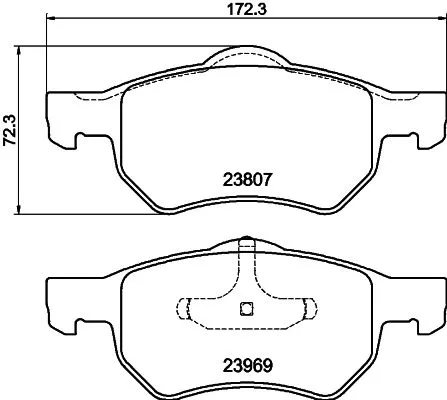 1x MINTEX MDB2565 Brake Pad Set