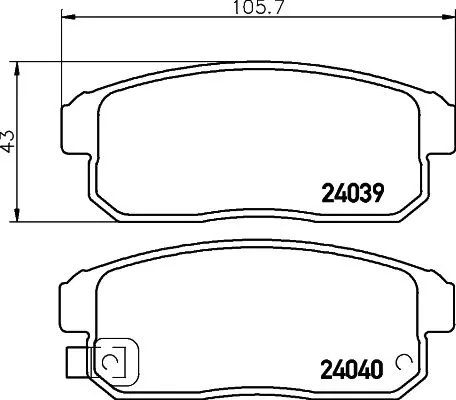 1x MINTEX MDB2588 Brake Pad Set