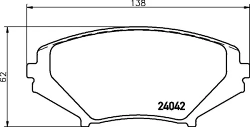 1x MINTEX MDB2589 Brake Pad Set