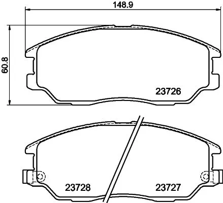 1x MINTEX MDB2594 Brake Pad Set