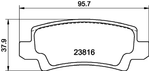 MINTEX MINTEX MDB2596 1x MINTEX MDB2596 Brake Pad Set 