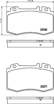 MINTEX MINTEX MDB2598 1x MINTEX MDB2598 Brake Pad Set 