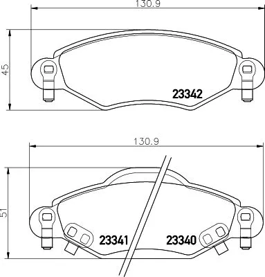 MINTEX MINTEX MDB2609 1x MINTEX MDB2609 Brake Pad Set 