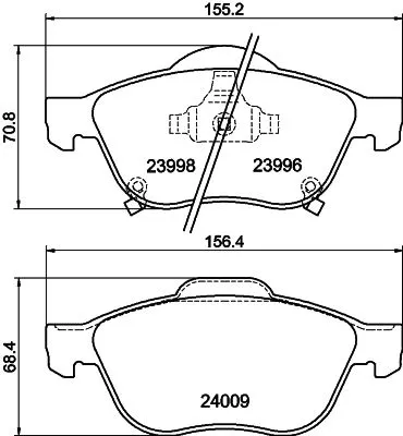 MINTEX MINTEX MDB2622 1x MINTEX MDB2622 Brake Pad Set 