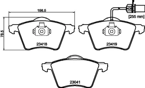 1x MINTEX MDB2625 Brake Pad Set