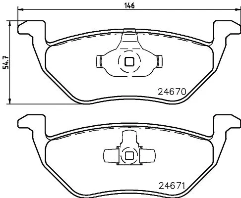 MINTEX MINTEX MDB2627 1x MINTEX MDB2627 Brake Pad Set 