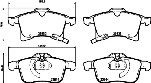 MINTEX MINTEX MDB2633 1x MINTEX MDB2633 Brake Pad Set 