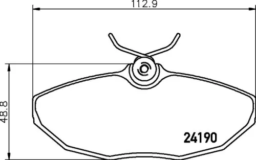 1x MINTEX MDB2641 Brake Pad Set